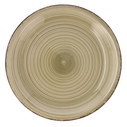 Flad plade Quid Natura Vita aus Keramik grün (Ø 27 cm) (12 Stück)