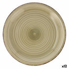 Flad plade Quid Natura Vita aus Keramik grün (Ø 27 cm) (12 Stück)