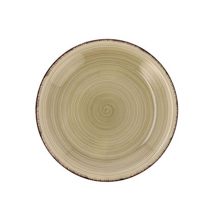 Dessertteller Quid Natura Vita aus Keramik grün (19 cm) (12 Stück)