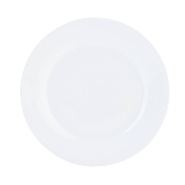 Flad plade Quid Basic aus Keramik Weiß (23 cm) (12 Stück)