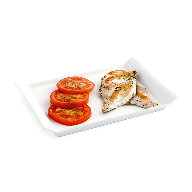 Tablett für Snacks Quid Gastro Fresh 26 x 18 cm aus Keramik Weiß (6 Stück)