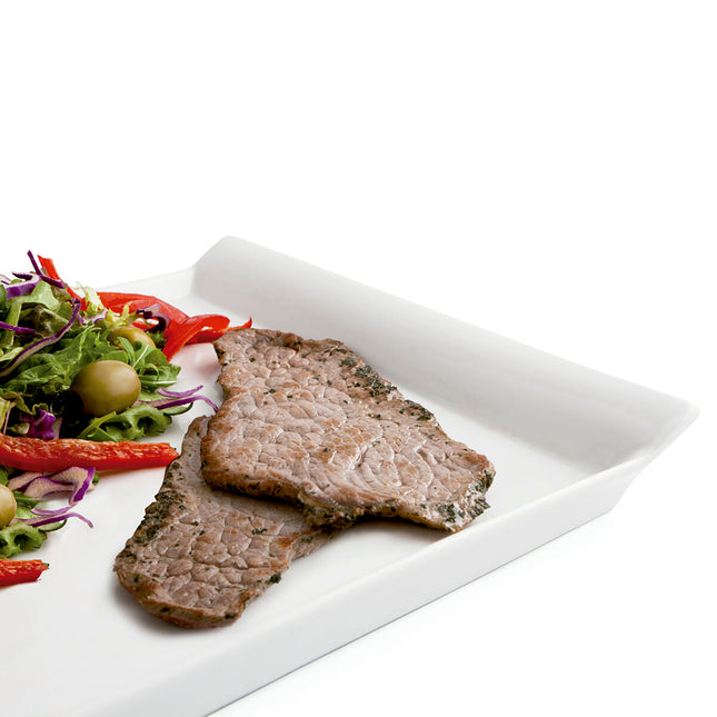 Kochschüssel Quid Gastro Fresh rechteckig aus Keramik Weiß (36 x 25 cm) (6 Stück)