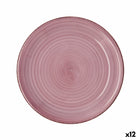 Flad plade Quid Vita Peoni aus Keramik Rosa Ø 27 cm (12 Stück)