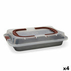Backform Quid Sweet Grey mit Deckel Schwarz Metall 36 x 23 x 4,5 cm (4 Stück)