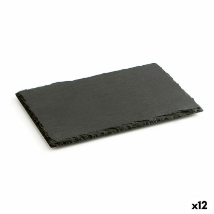 Schiefer-Effekt Keramikschale Quid Gastro Fun Schwarz (30 x 20 cm) (12 Stück)