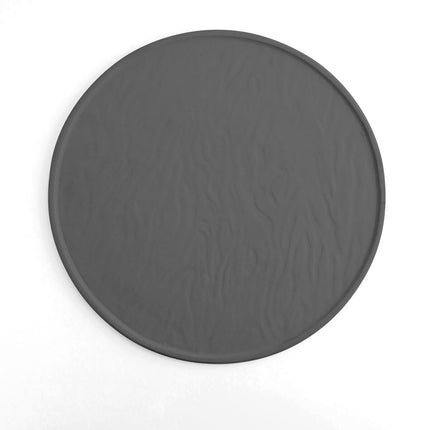 Flacher Teller Quid Mineral Gres aus Keramik Schwarz Ø 33 cm (6 Stück)