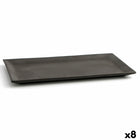 Tablett für Snacks Quid Mineral aus Keramik Schwarz (15 x 30 cm) (8 Stück)