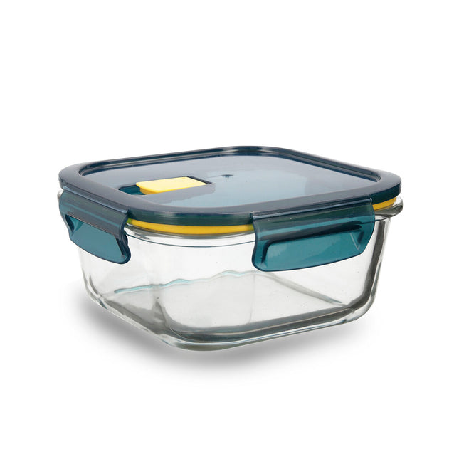 Lunchbox hermetisch Quid Astral karriert 800 ml Blau Glas (12 Stück)