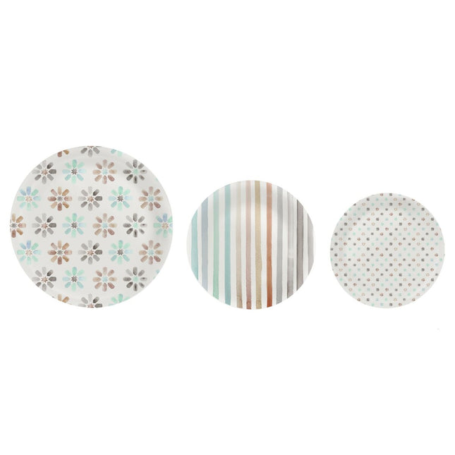 Geschirr-Set DKD Home Decor Porzellan 27 x 27 x 3 cm 18 Stücke Urban