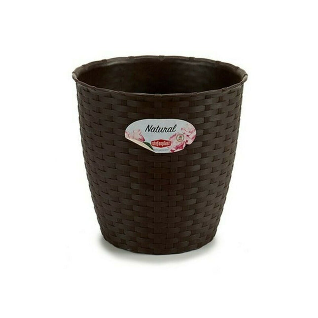Blumentopf Kunststoff Schokolade (19 x 17,5 x 19 cm) (12 Stück)