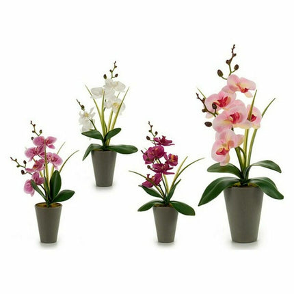 Dekorationspflanze Orchidee Kunststoff (8 x 35 x 14 cm) (12 Stück)