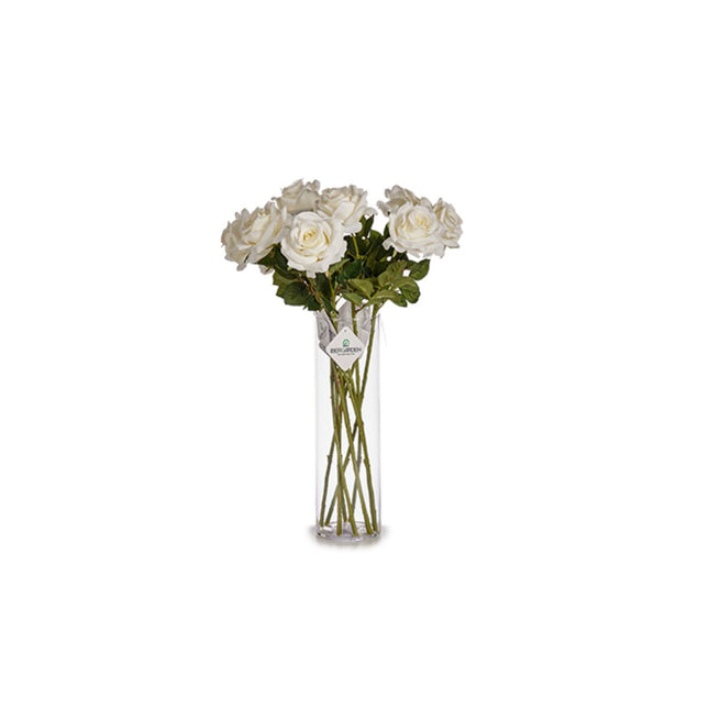 Dekorative Blume Weiß Papier Kunststoff (12 Stück)