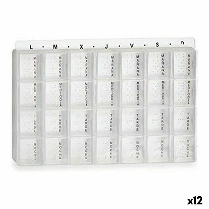 Pillendose Wochenvorrat Durchsichtig Kunststoff (12 Stück)