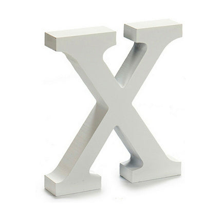 Buchstabe X Holz Weiß (2 x 16 x 14,5 cm) (24 Stück)