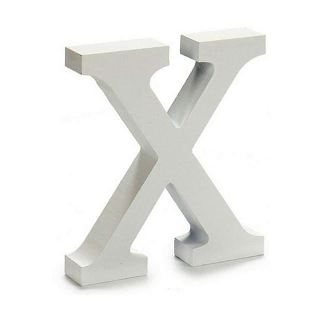 Buchstabe X Holz Weiß (2 x 16 x 14,5 cm) (24 Stück)