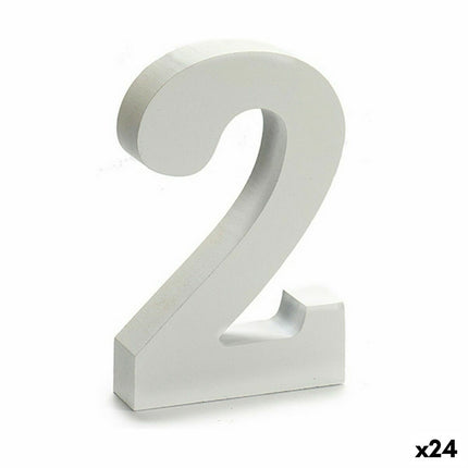 Zahle 2 Holz Weiß (2 x 16 x 14,5 cm) (24 Stück)