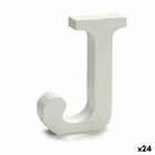 Buchstabe J Holz Weiß (2 x 16 x 14,5 cm) (24 Stück)