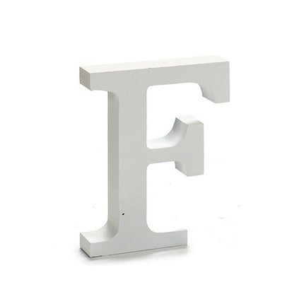 Buchstabe F Holz Weiß (2 x 16 x 14,5 cm) (24 Stück)