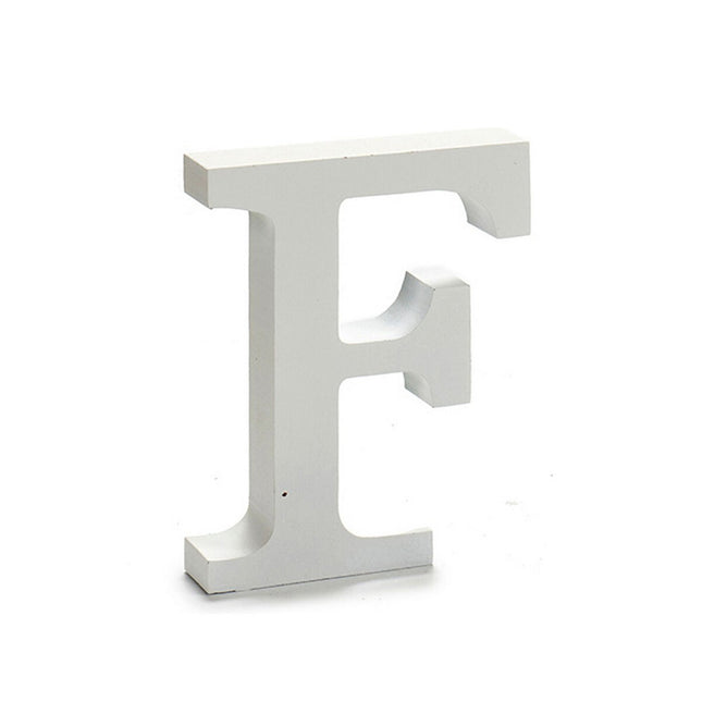 Buchstabe F Holz Weiß (2 x 16 x 14,5 cm) (24 Stück)