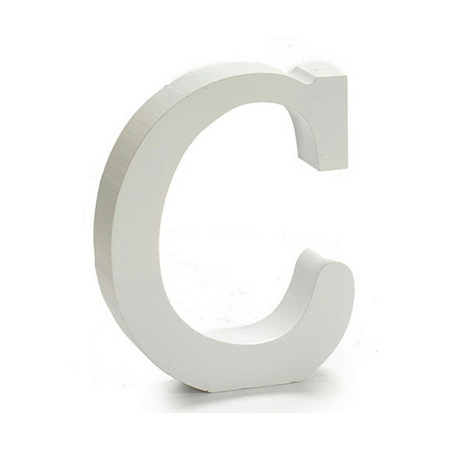 Buchstabe C Holz Weiß (2 x 16 x 14,5 cm) (24 Stück)