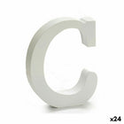 Buchstabe C Holz Weiß (2 x 16 x 14,5 cm) (24 Stück)