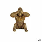 Deko-Figur Gorilla Gold Harz (9 x 18 x 17 cm) (12 Stück)