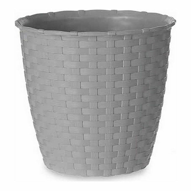 Blumentopf Grau Kunststoff (14 x 13 x 14 cm) (12 Stück)