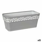 Selbstbewässerndes Pflanzgefäß Cloe Grau Weiß Kunststoff (13,3 x 12,3 x 29,3 cm) (12 Stück)