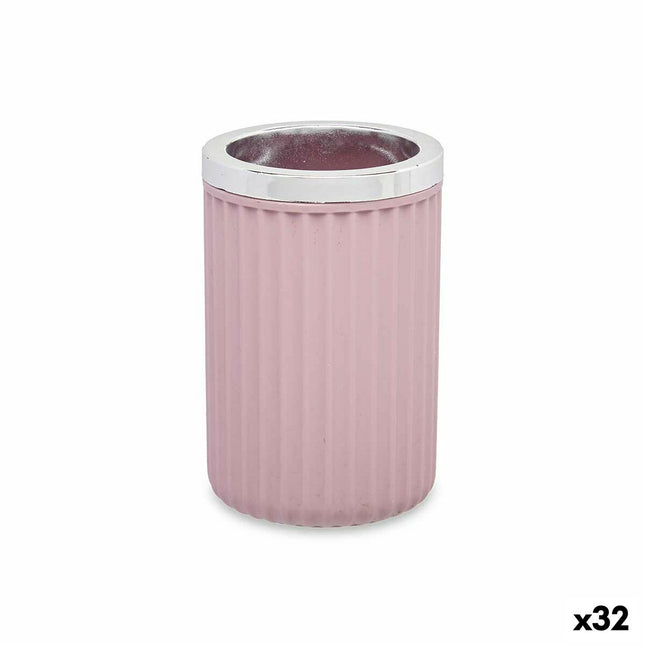 Becher Zahnbürstenhalter Rosa Kunststoff 32 Stück (7,5 x 11,5 x 7,5 cm)