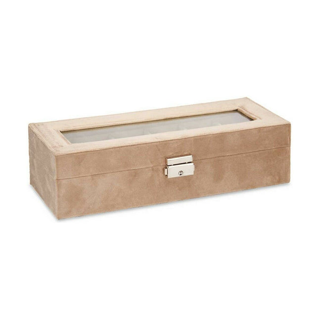 Uhrenbox Metall Braun (30,5 x 8,5 x 11,5 cm) (6 Stück)
