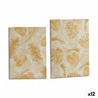 Leinwand Pflanzenblatt Gold 50 x 70 x 1,5 cm (12 Stück)