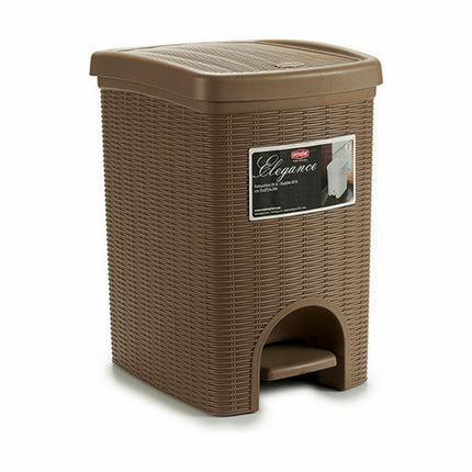 Papierkorb mit Pedal Stefanplast Elegance Braun Kunststoff 20 L 27,5 x 38,5 x 31 cm (6 Stück)