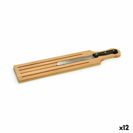 Bambus Brotschneidebrett Bambus 10,5 x 2,5 x 49,5 cm (12 Stück)