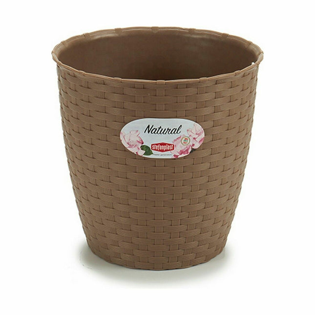 Blumentopf Stefanplast Braun Kunststoff 19 x 17,5 x 19 cm (12 Stück)