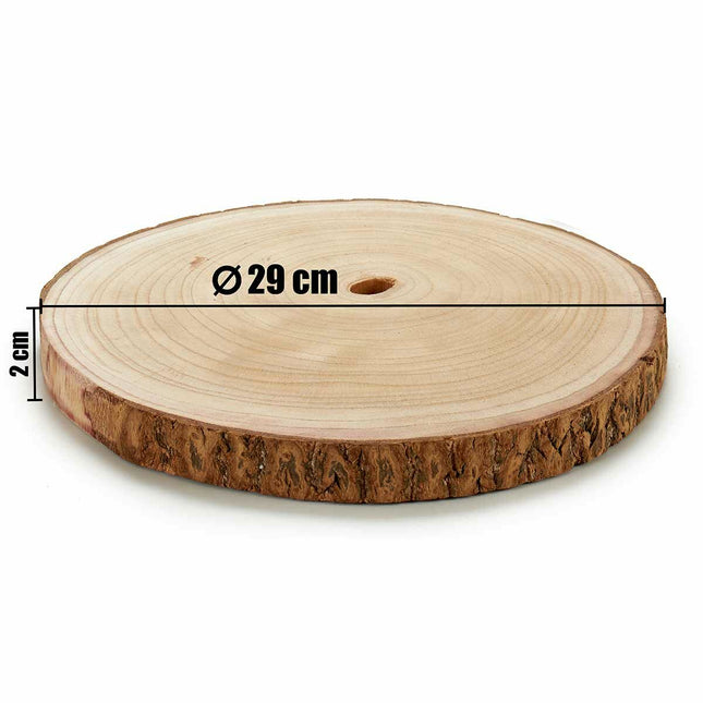 Dekorativer Baumstamm Braun Paulonia-Holz 30 x 2 x 30 cm (12 Stück)