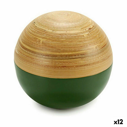 Deko-Figur Bold Braun grün Bambus 10 x 10 x 10 cm (12 Stück)