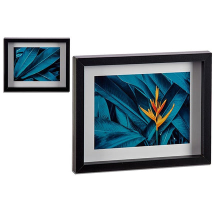 Bild Pflanzenblatt Tropical Bunt Holz 22 x 2,5 x 27 cm (12 Stück)