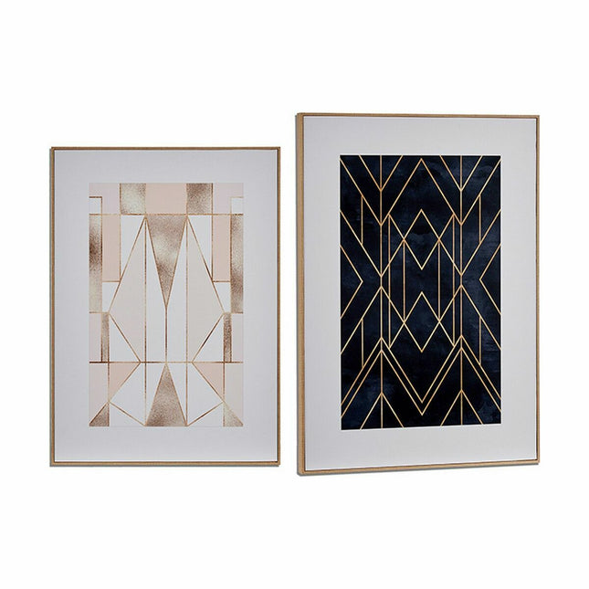 Leinwand Geometrisch 51,5 x 3 x 71,5 cm (2 Stück)