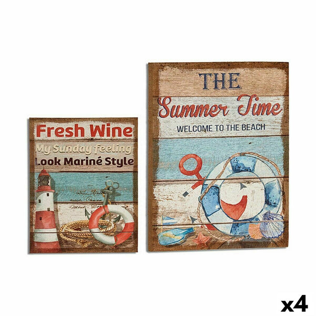 Leinwand Marineblau 50 x 3 x 40 cm (4 Stück)