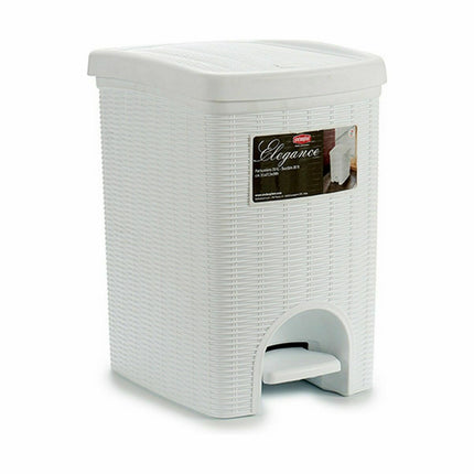 Papierkorb mit Pedal Stefanplast Elegance Weiß Kunststoff 20 L 27,5 x 38,5 x 31 cm (6 Stück)