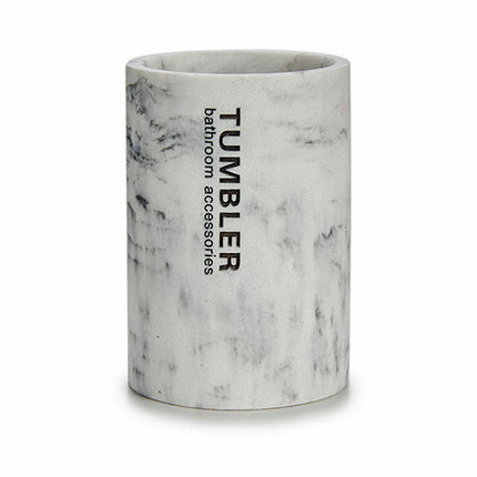Zahnbürstenhalter Tumbler Weiß Harz 7,5 x 10,2 x 7,5 cm (12 Stück)