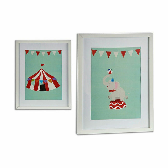 Bild Zirkus Bunt Spanplatte 43 x 53 x 3 cm