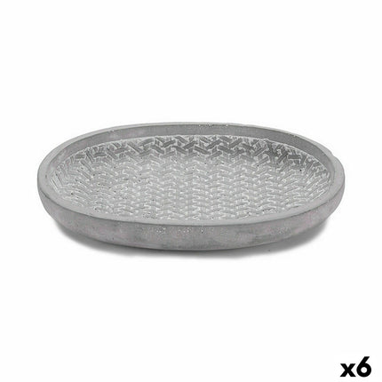 Blumentopfplatte Mit Relief Grau 28 x 4 x 23 cm (6 Stück)