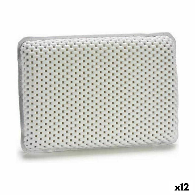 Kissen Badewanne Antirutsch Weiß 100 % PVC 20 x 6 x 29 cm (12 Stück)
