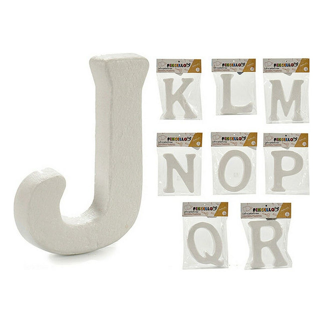 Buchstaben JKLMNOPQR Weiß polystyrol 2,5 x 22 x 17 cm (9 Stück)