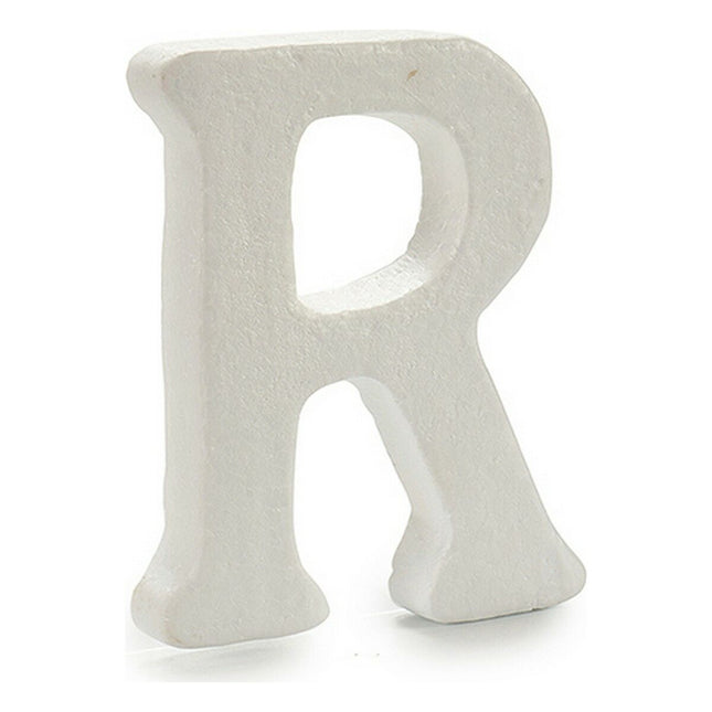 Buchstabe R Weiß polystyrol 15 x 12,5 cm (12 Stück)