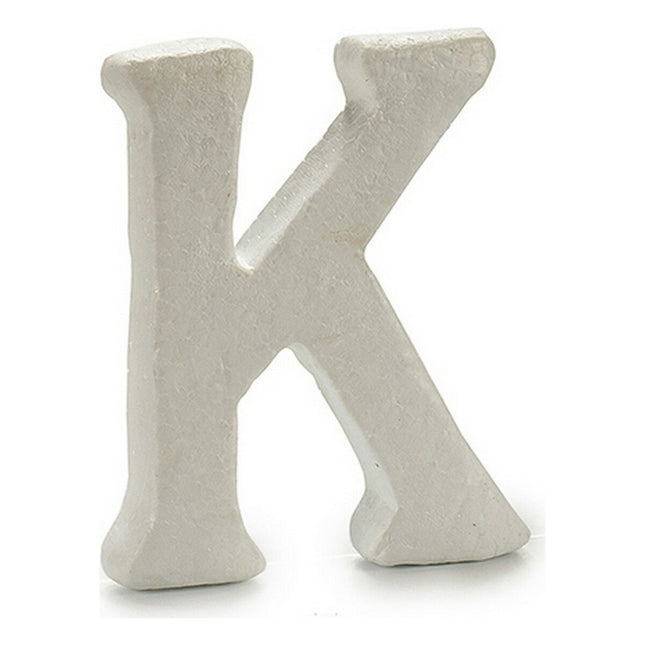 Buchstabe K Weiß polystyrol 1 x 15 x 13,5 cm (12 Stück)