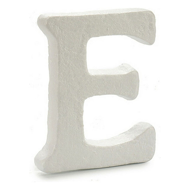 Buchstabe E Weiß polystyrol 1 x 15 x 13,5 cm (12 Stück)