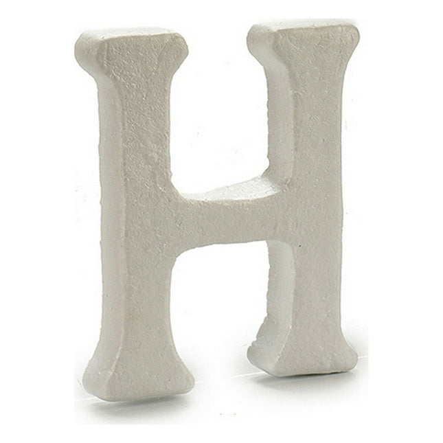 Buchstabe H Weiß polystyrol 1 x 15 x 13,5 cm (12 Stück)