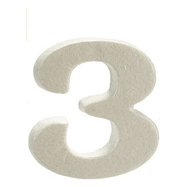 Zahle 3 Weiß polystyrol 2 x 15 x 10 cm (12 Stück)